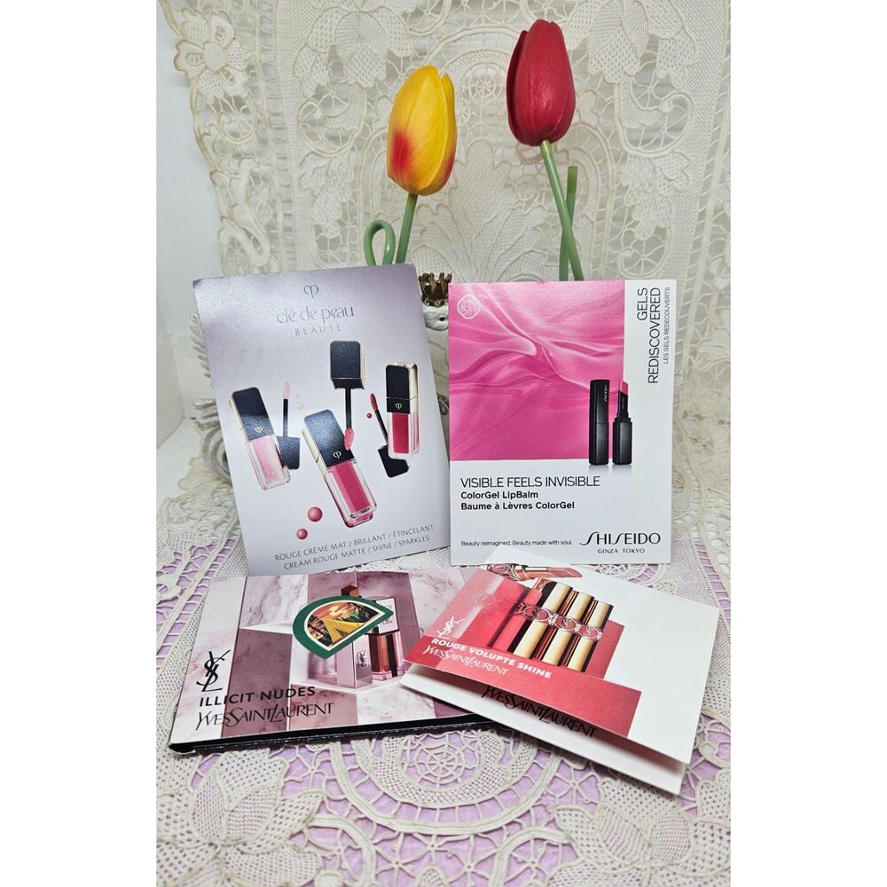 CLE DE PEAU/ SHISEIDO/ YSL X2/ LIPSTICK SAMPLE BUNDLE NEW